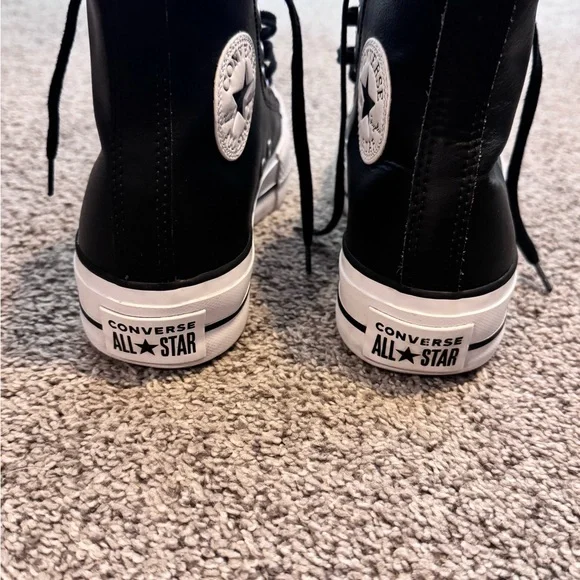 Converse Leather platform Hi tops - Picture 3 of 8